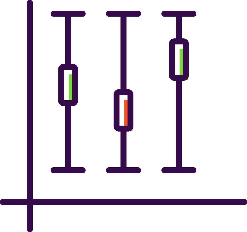 Box Plot filled Design Icon vector