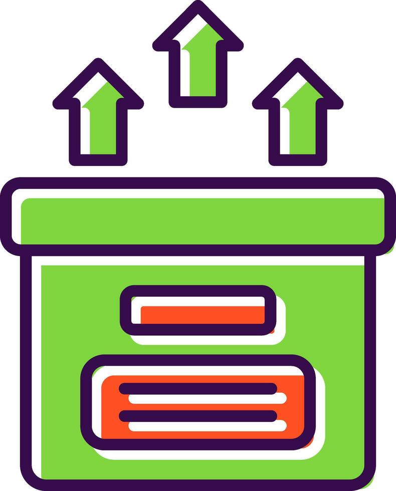 Storage Box filled Design Icon vector