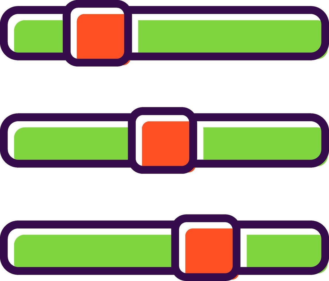 Progress Bar filled Design Icon vector