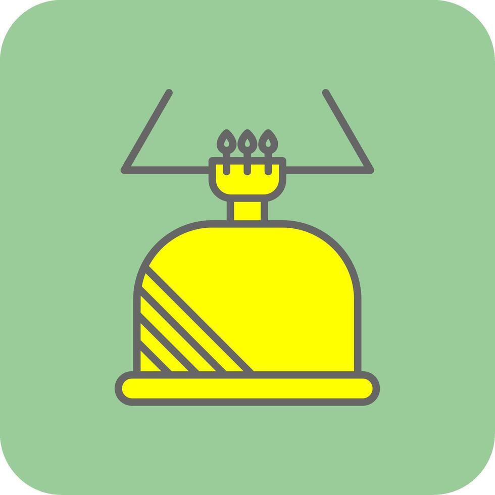 Camping Gas Filled Yellow Icon vector
