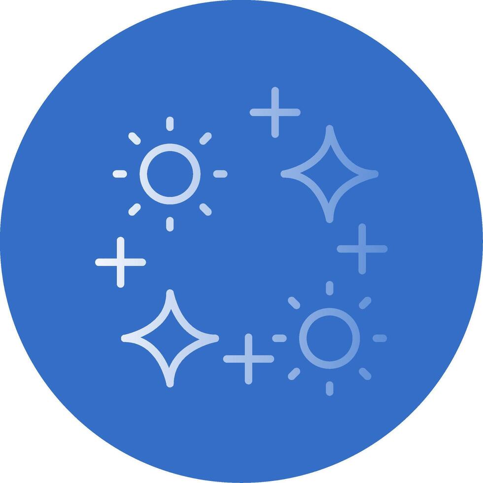 Sparkles Flat Bubble Icon vector