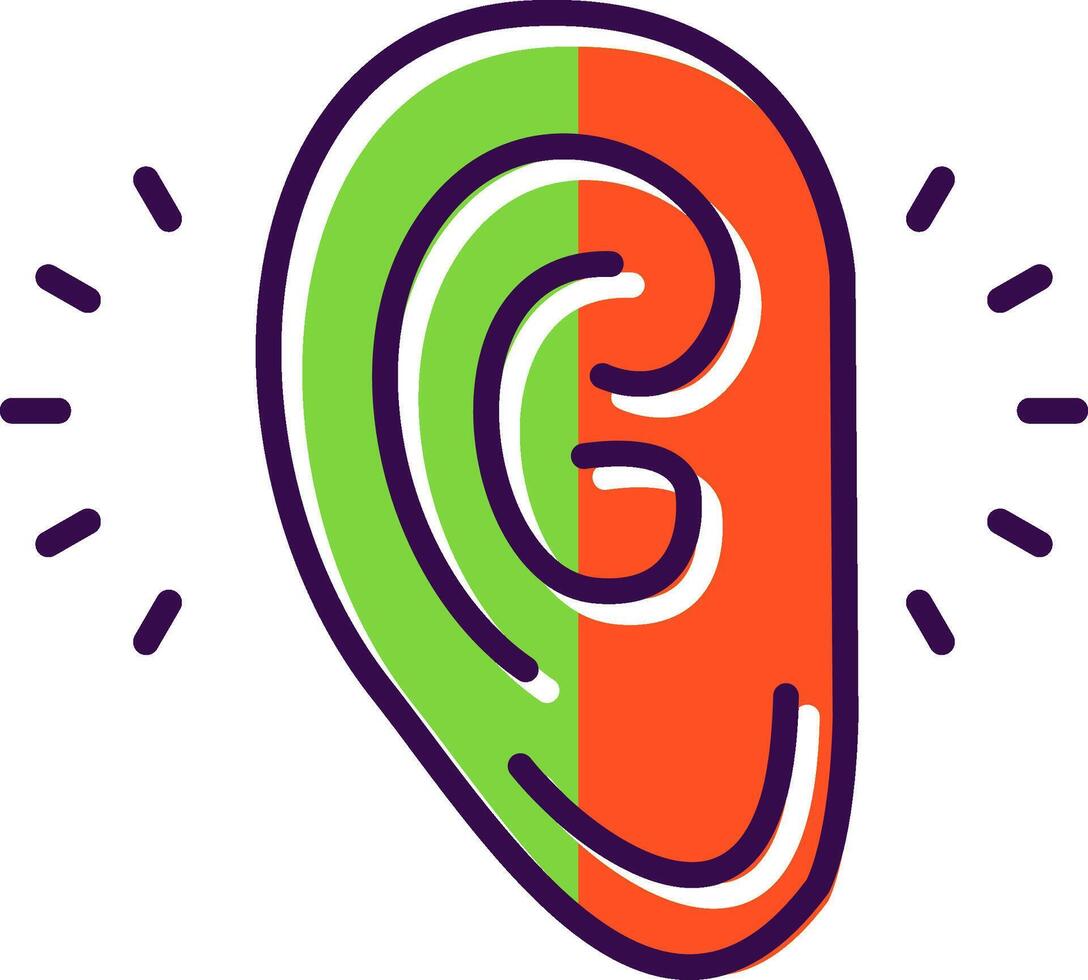 Listening filled Design Icon vector