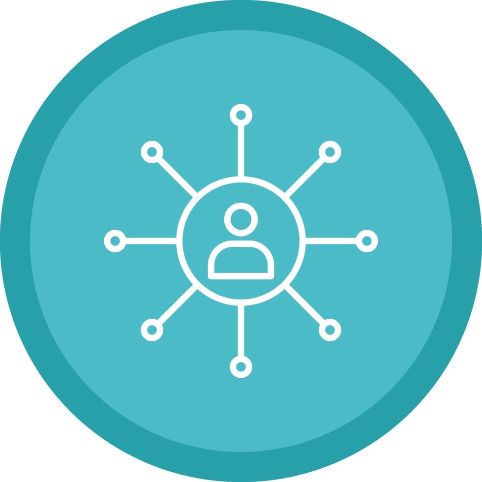 Networking Line Multi Circle Icon vector