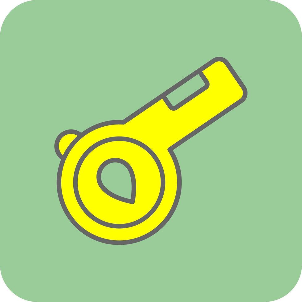 Whistle Filled Yellow Icon vector