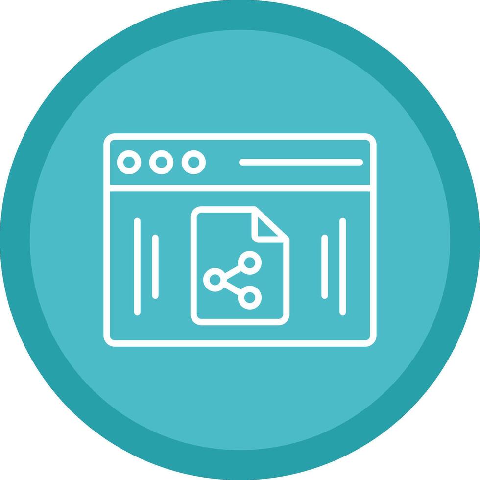File Sharing Line Multi Circle Icon vector
