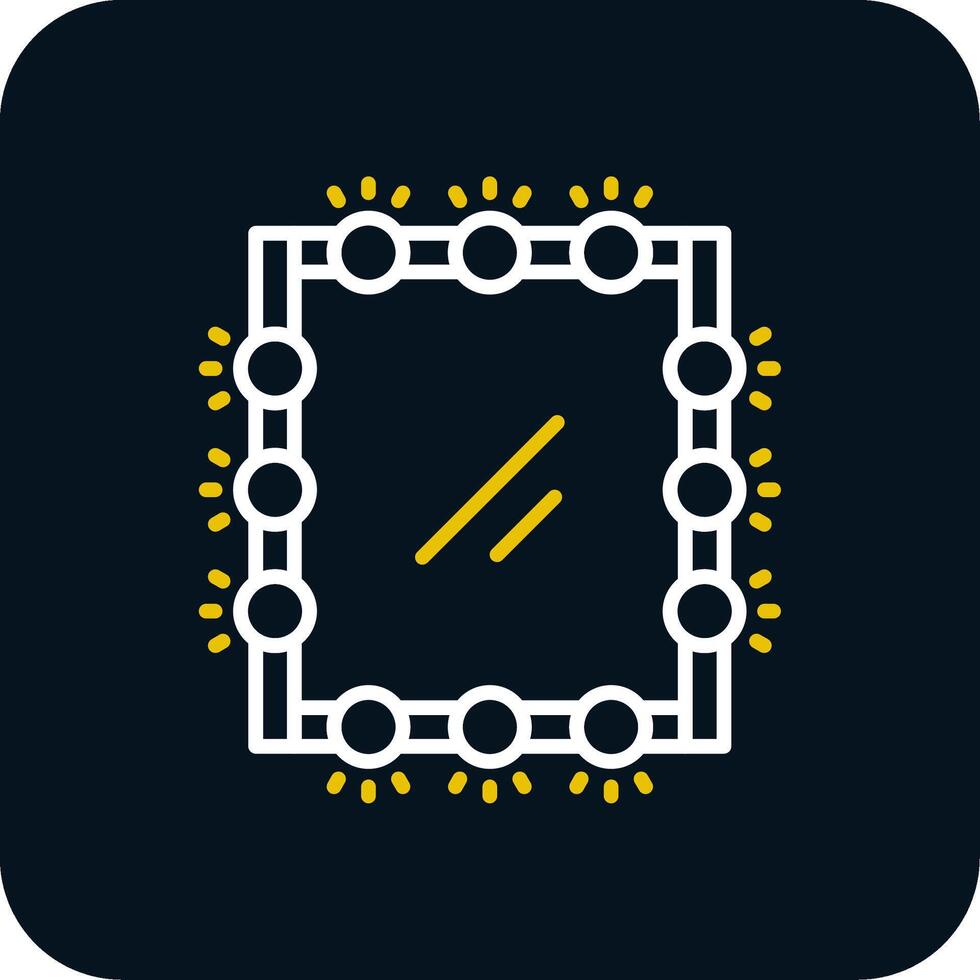Mirror Line Red Circle Icon vector