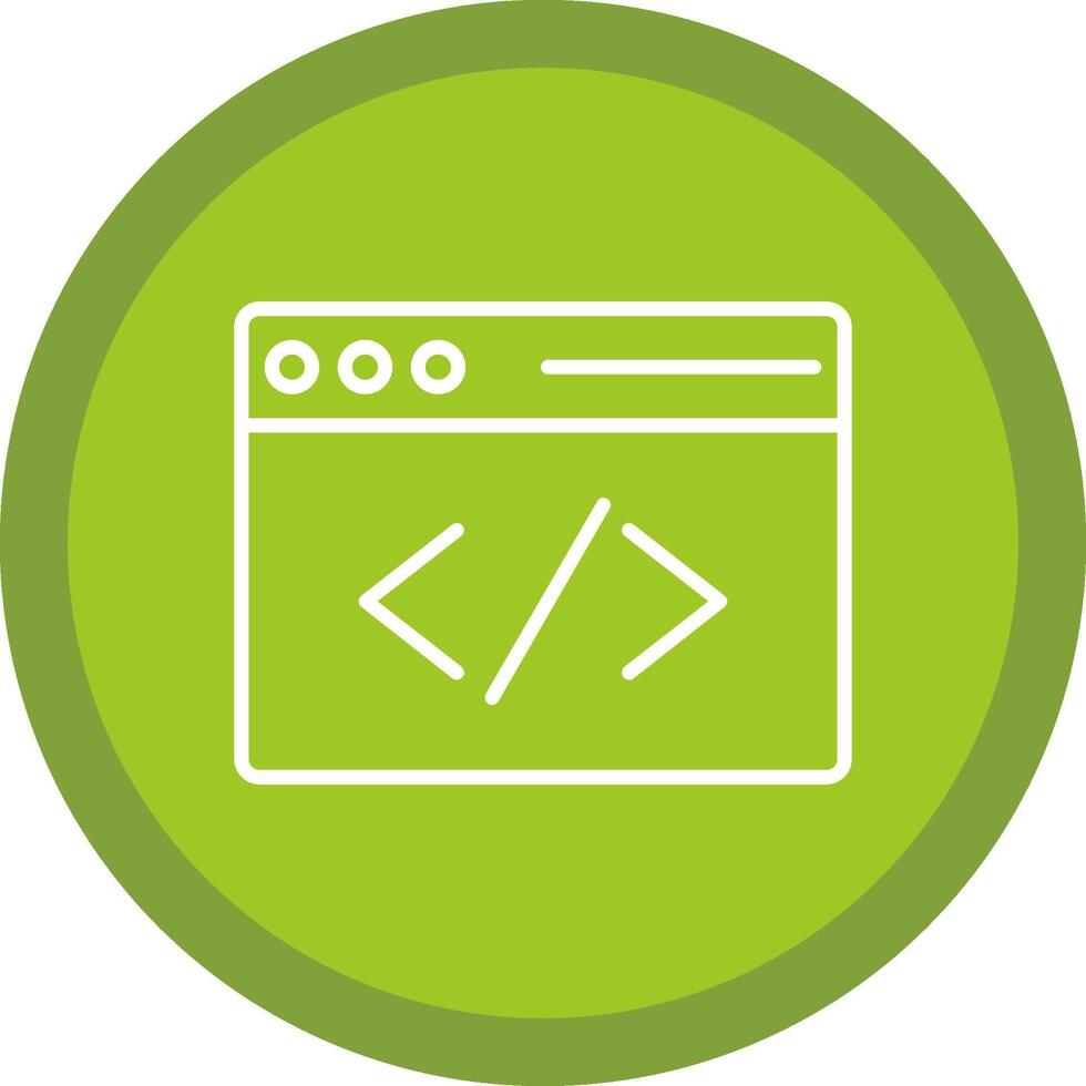 Coding Line Multi Circle Icon vector