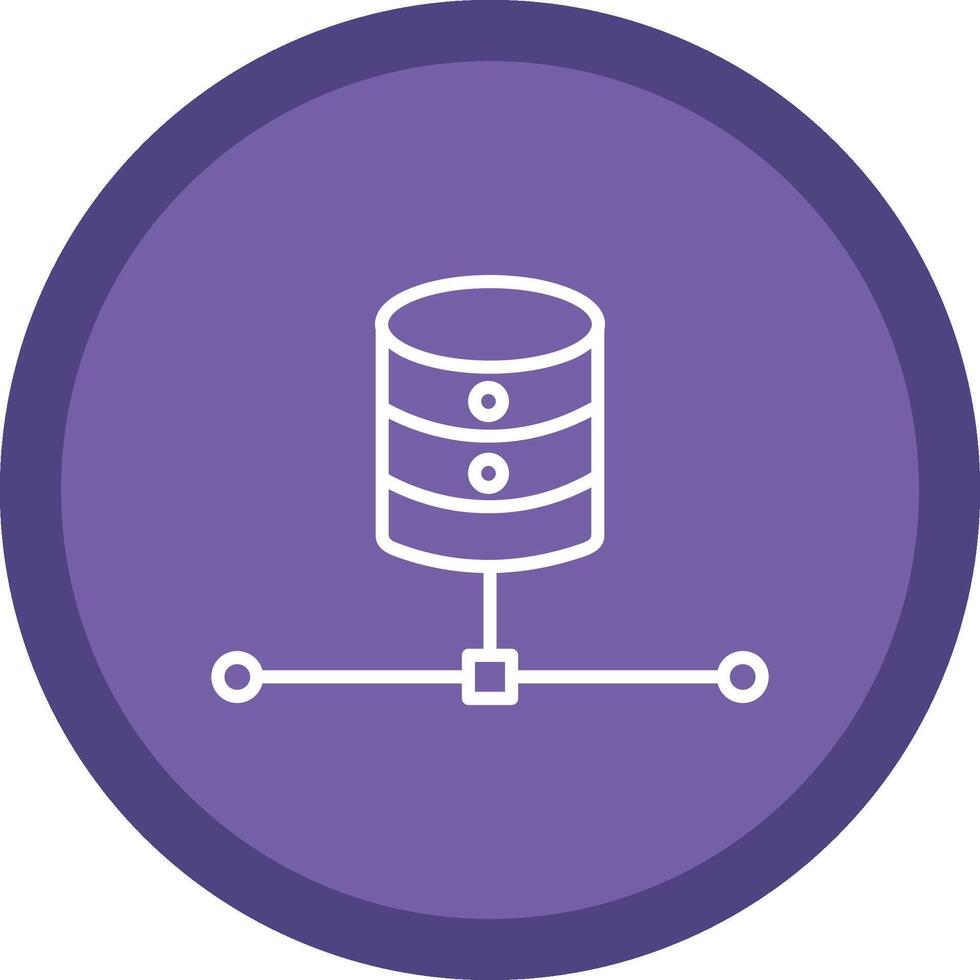 Database Line Multi Circle Icon vector