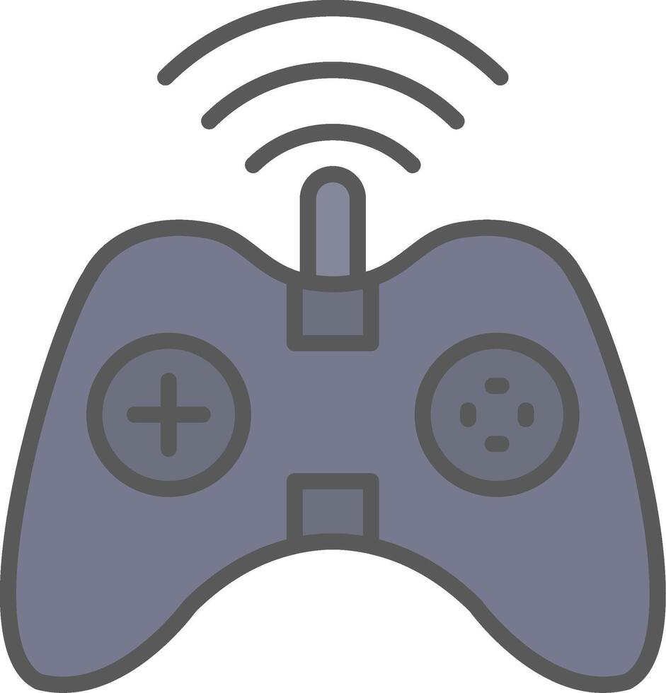 Gaming Line Filled Light Icon vector