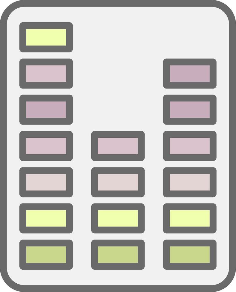 Sound Bars Line Filled Light Icon vector
