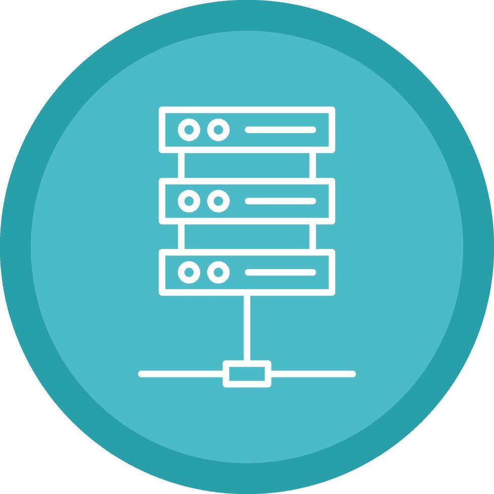 Server Line Multi Circle Icon vector