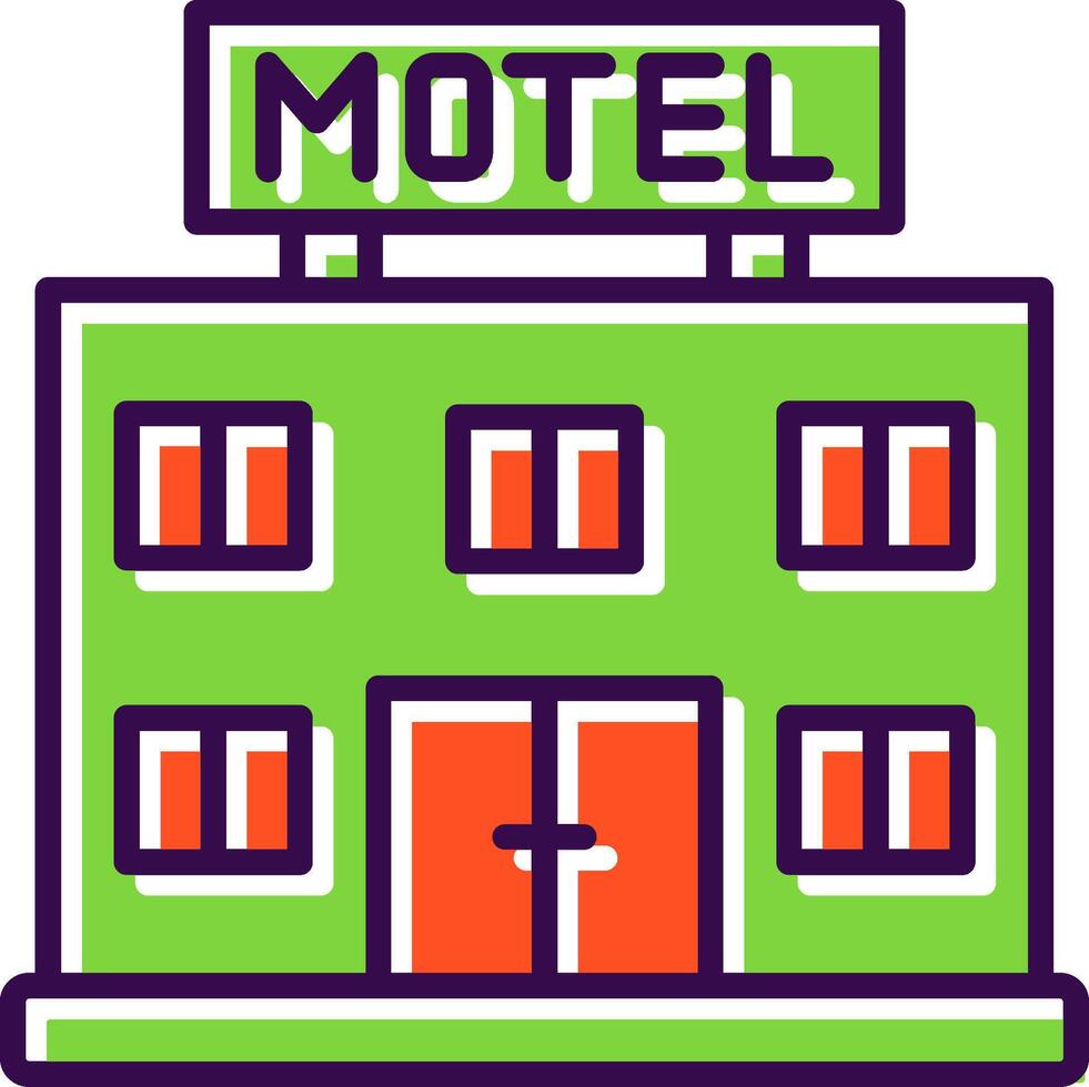 Motel filled Design Icon vector