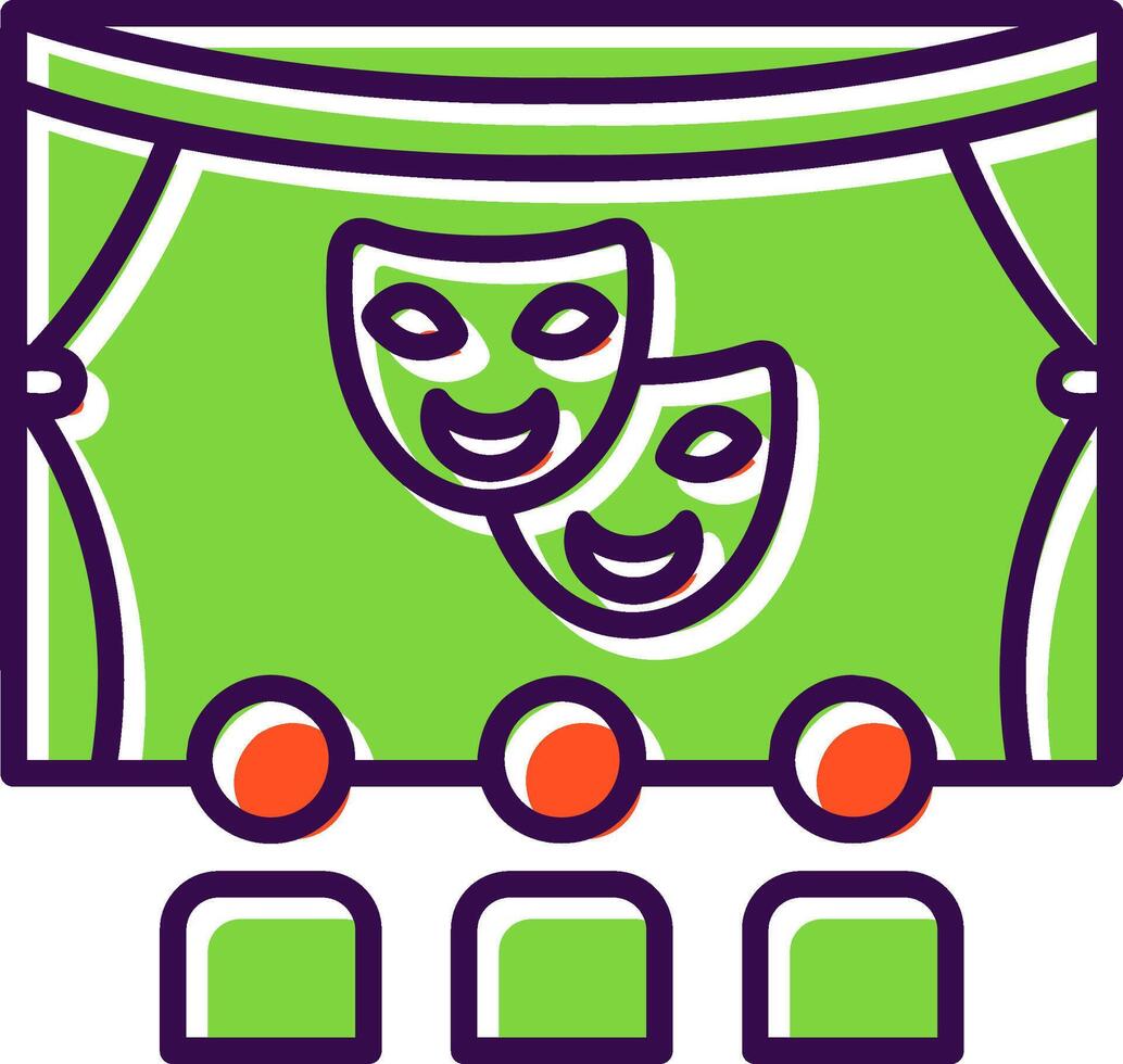Theater filled Design Icon vector