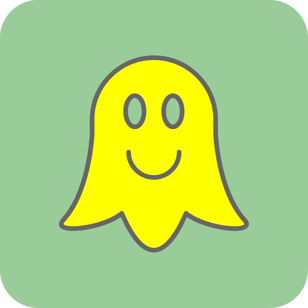 Ghost Filled Yellow Icon vector