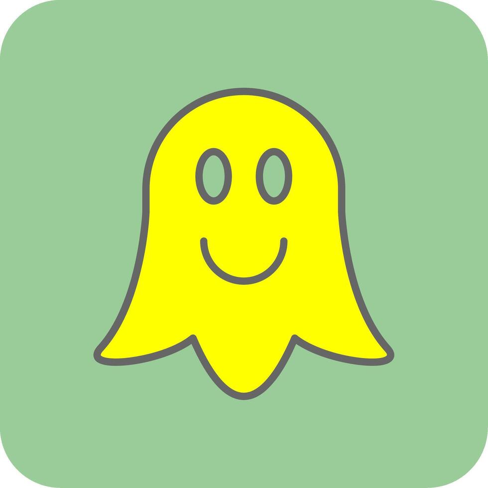 Ghost Filled Yellow Icon vector