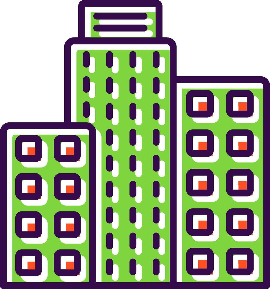 Building filled Design Icon vector