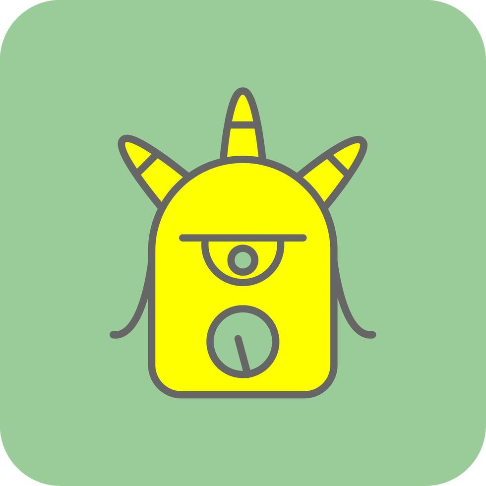 Monster Filled Yellow Icon vector