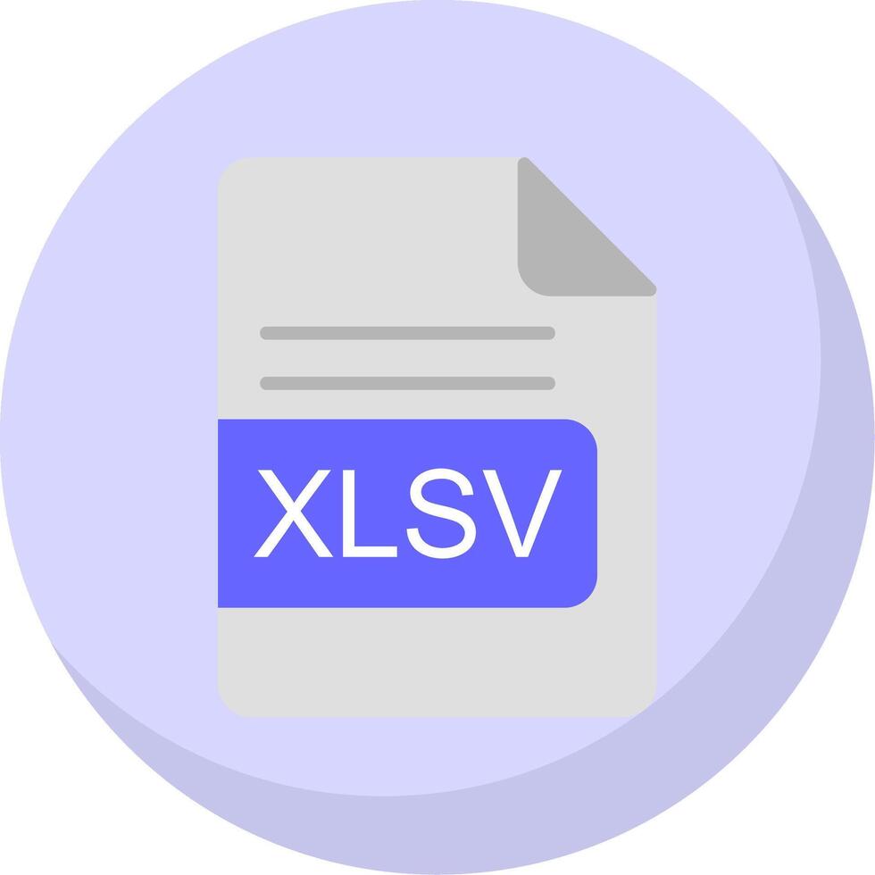 XLSV File Format Flat Bubble Icon vector