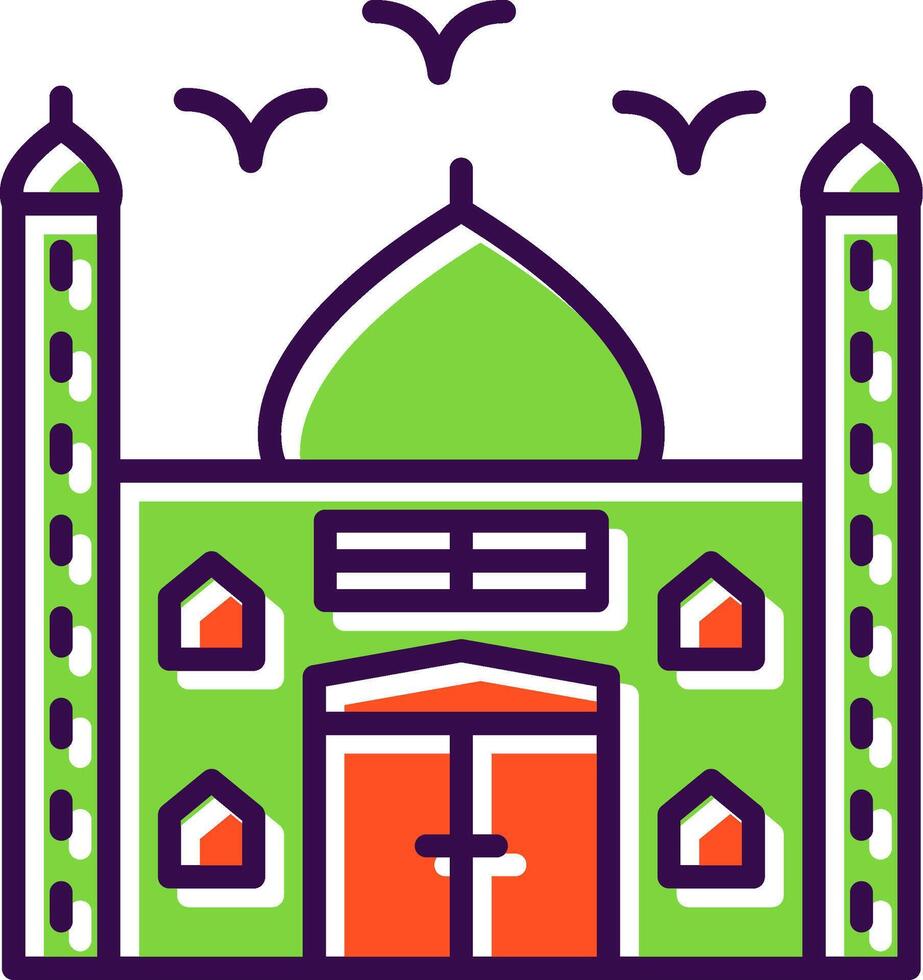 Mosque filled Design Icon vector