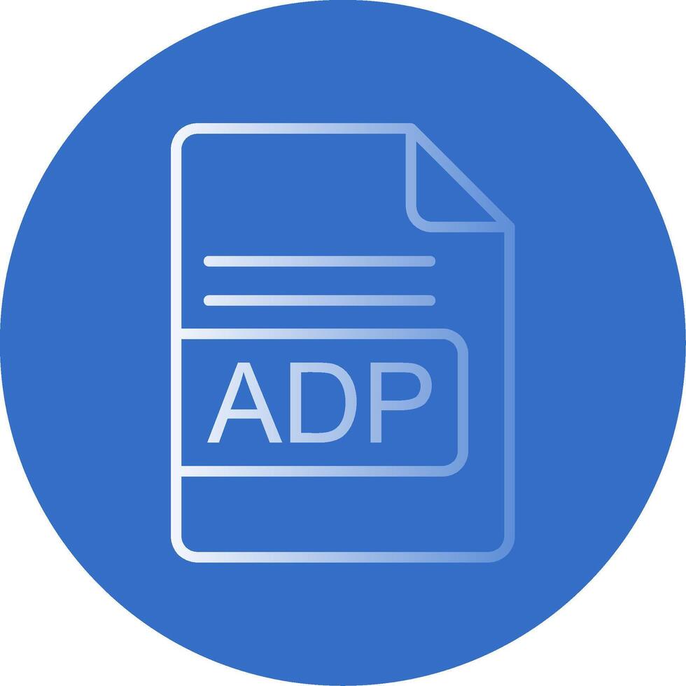 adp archivo formato plano burbuja icono vector