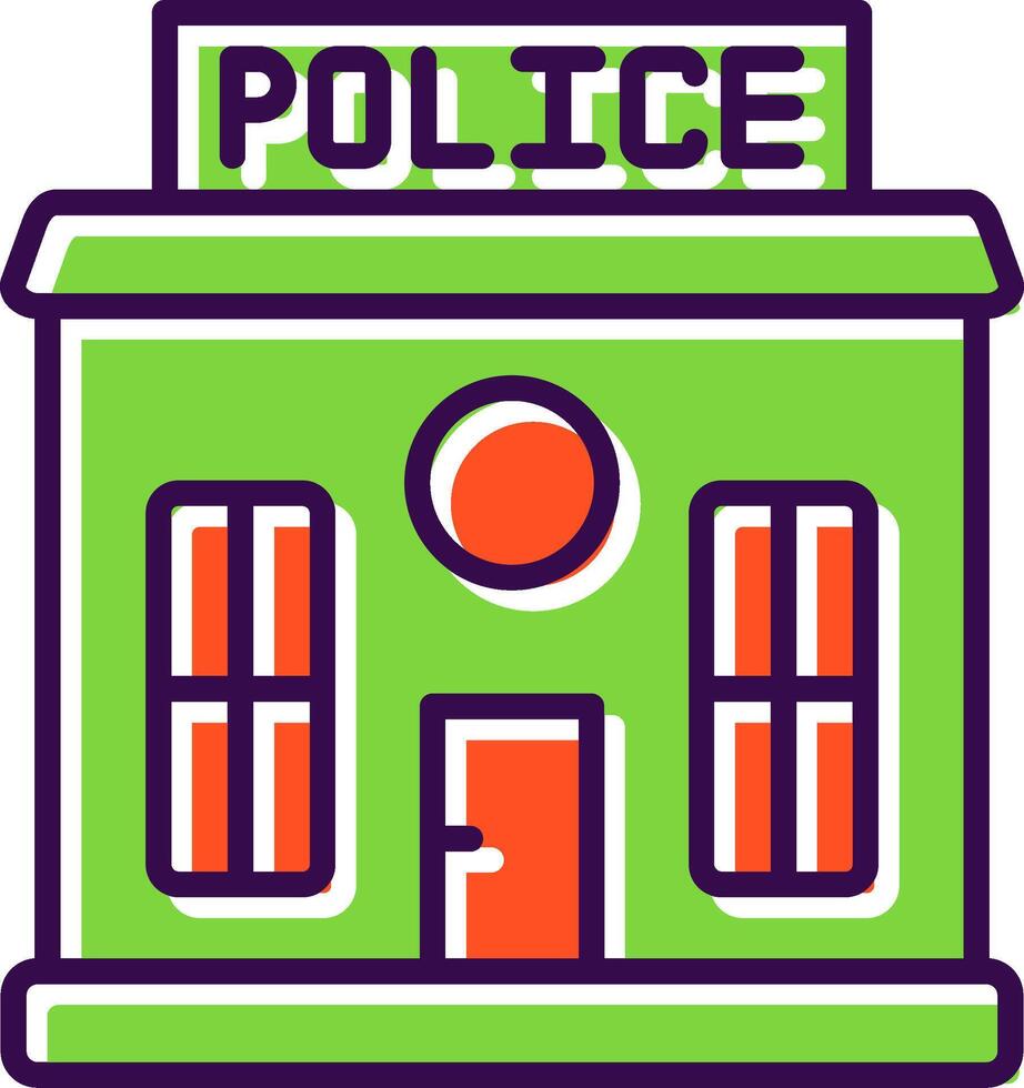 Police Station filled Design Icon vector