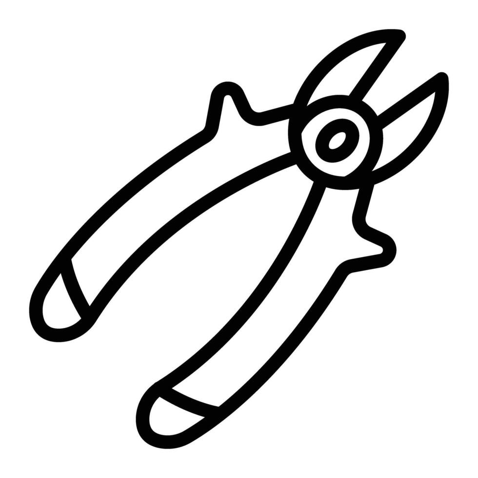 Wire Cutters Line Icon Design vector