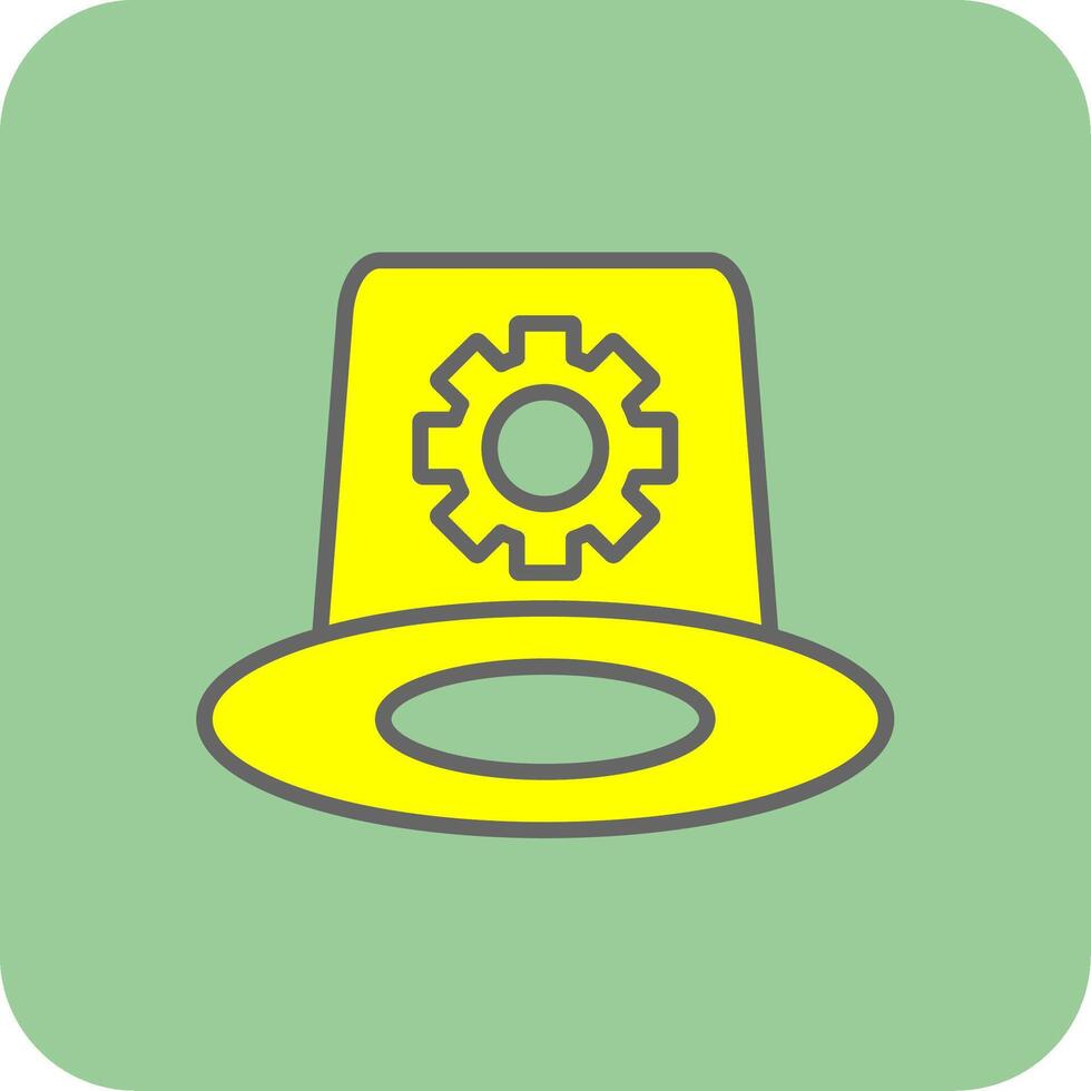 Whitehat Yilled Yellow Icon vector