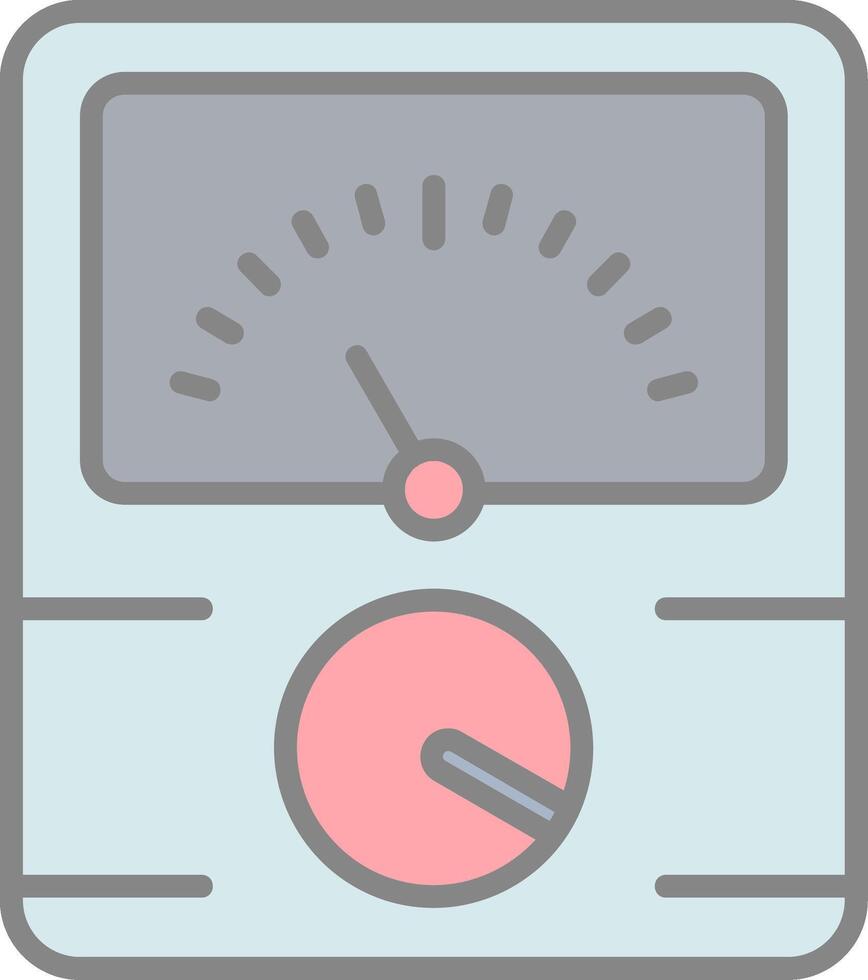 Dial Line Filled Light Icon vector