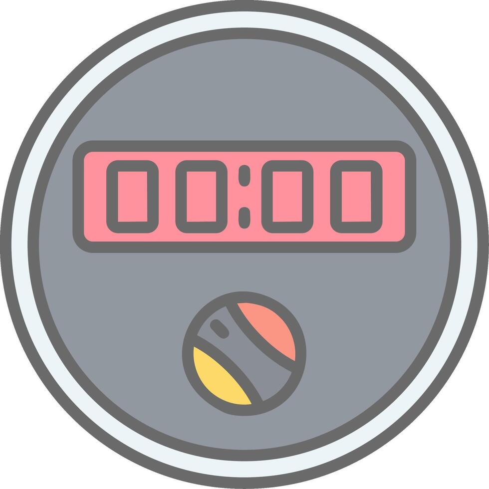 Dial Line Filled Light Icon vector