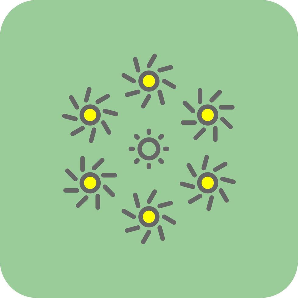 Firework Filled Yellow Icon vector