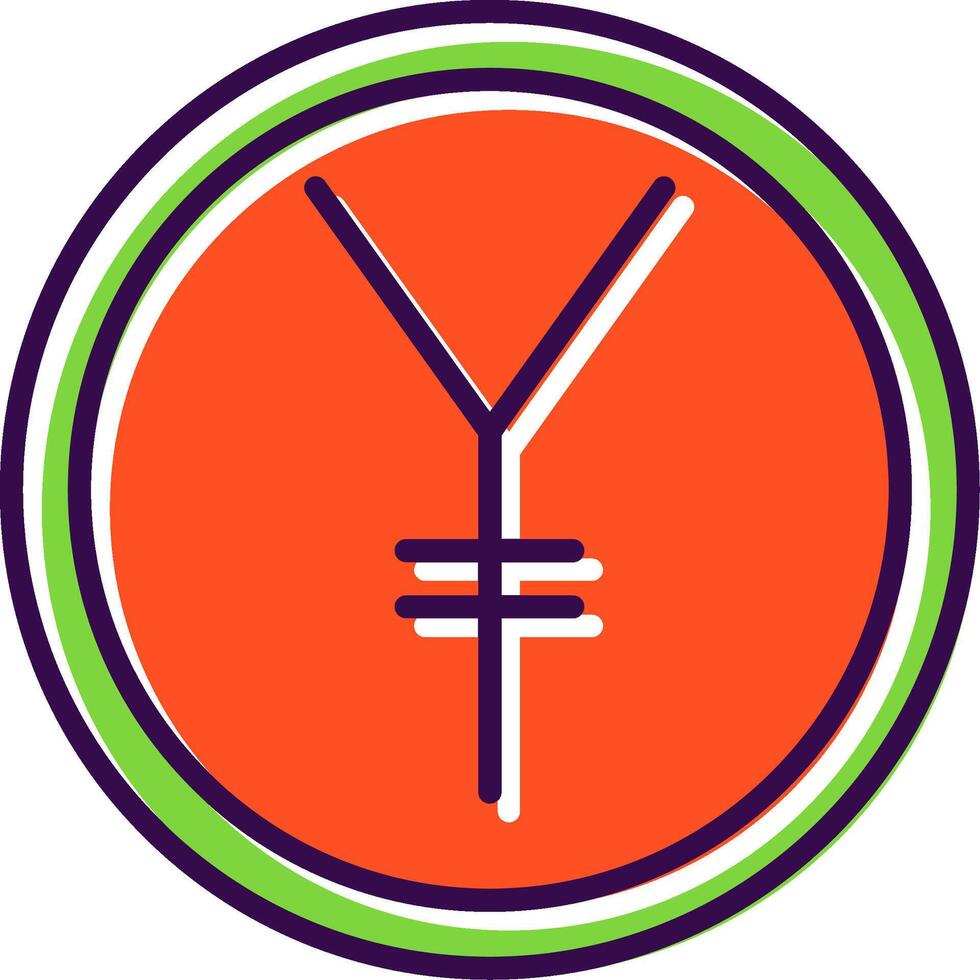 Yen filled Design Icon vector