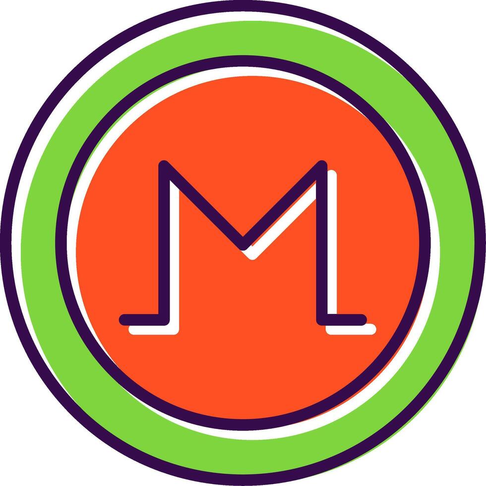 Monero filled Design Icon vector
