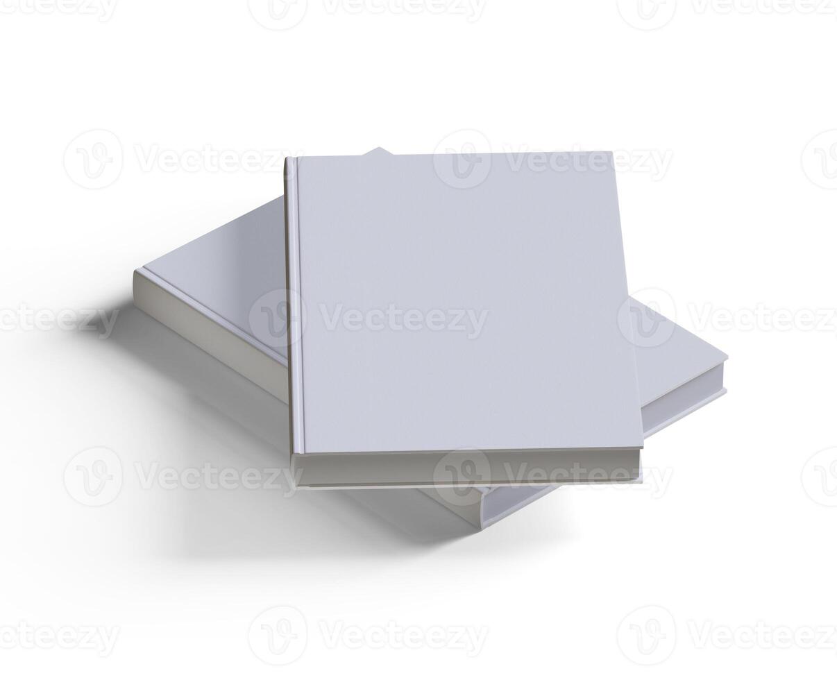 Hardcover book white color 3D render photo