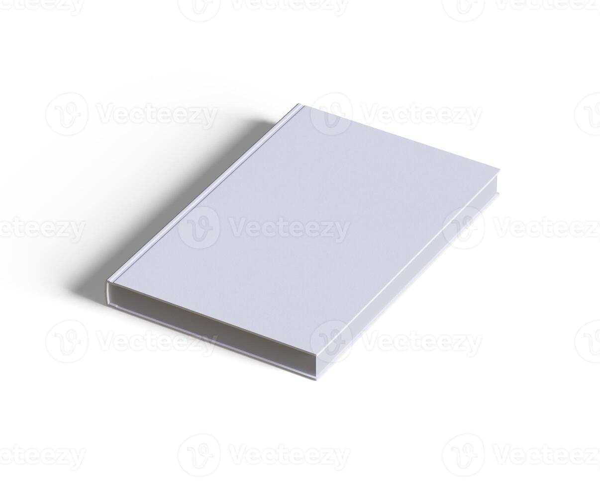 Hardcover book white color 3D render photo