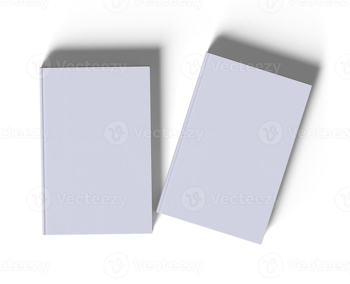 Hardcover book white color 3D render photo