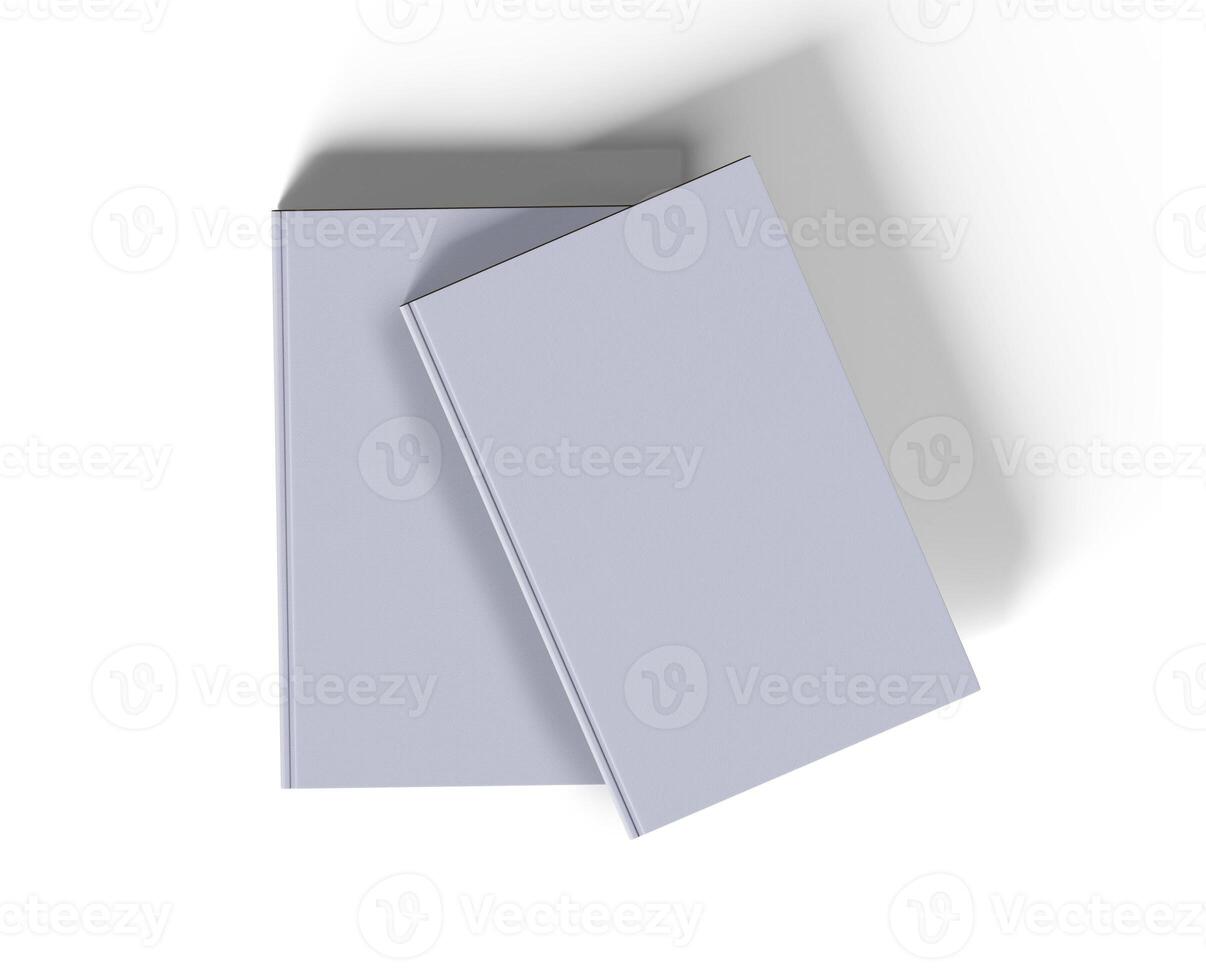 Hardcover book white color 3D render photo