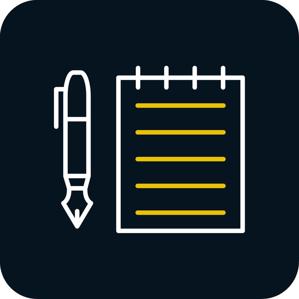 Notes Line Red Circle Icon vector