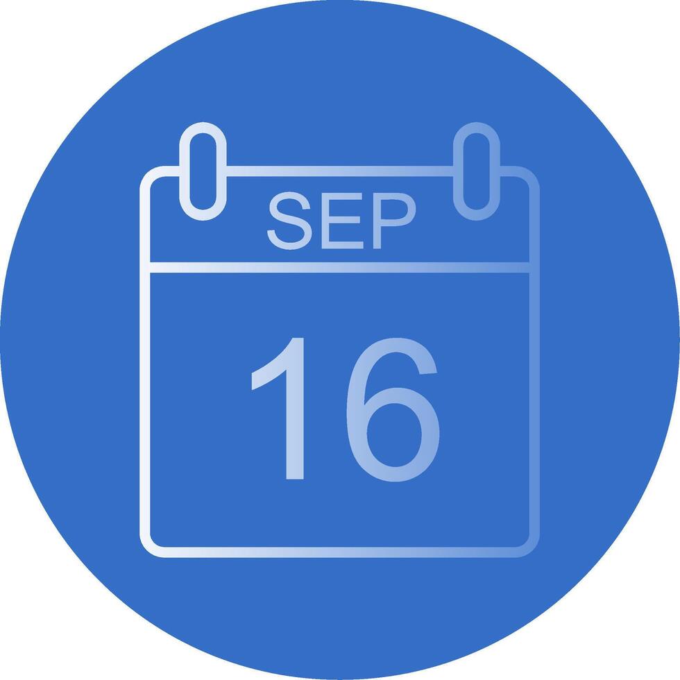 September Flat Bubble Icon vector