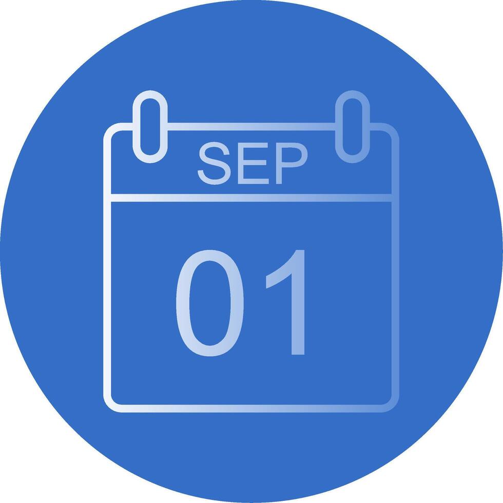 September Flat Bubble Icon vector