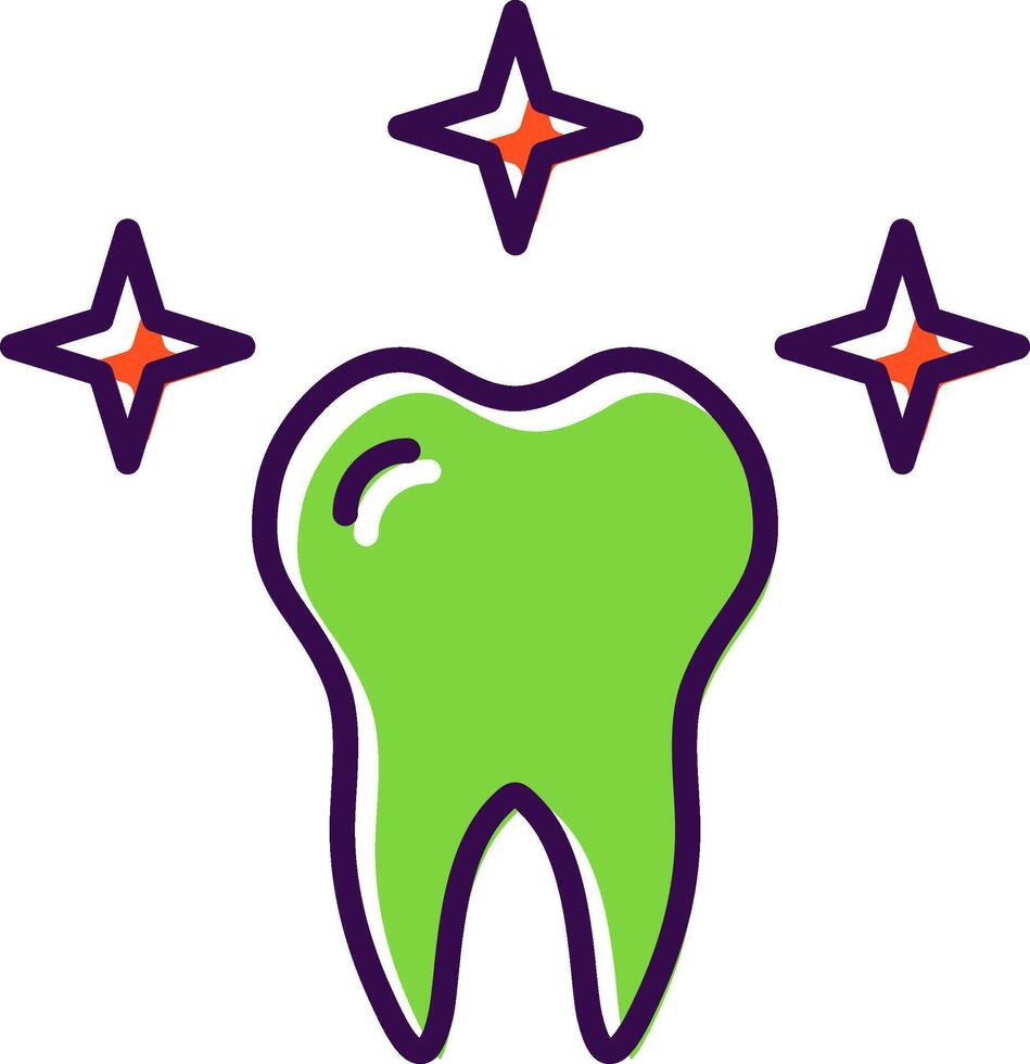 Healthy Tooth filled Design Icon vector