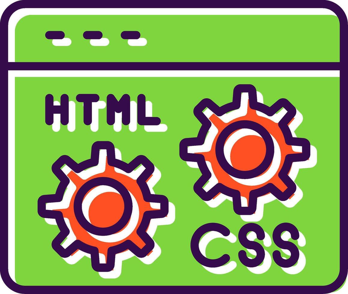 Web Development filled Design Icon vector
