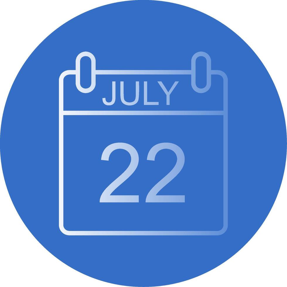 July Flat Bubble Icon vector