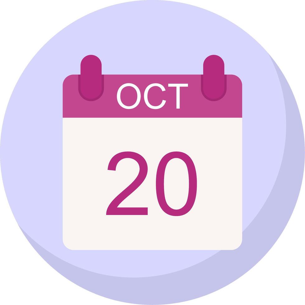 October Flat Bubble Icon vector