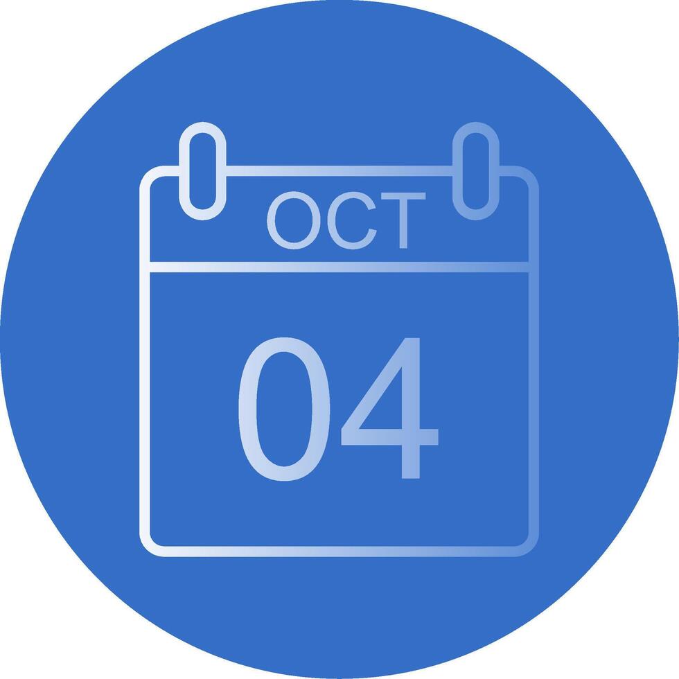 October Flat Bubble Icon vector