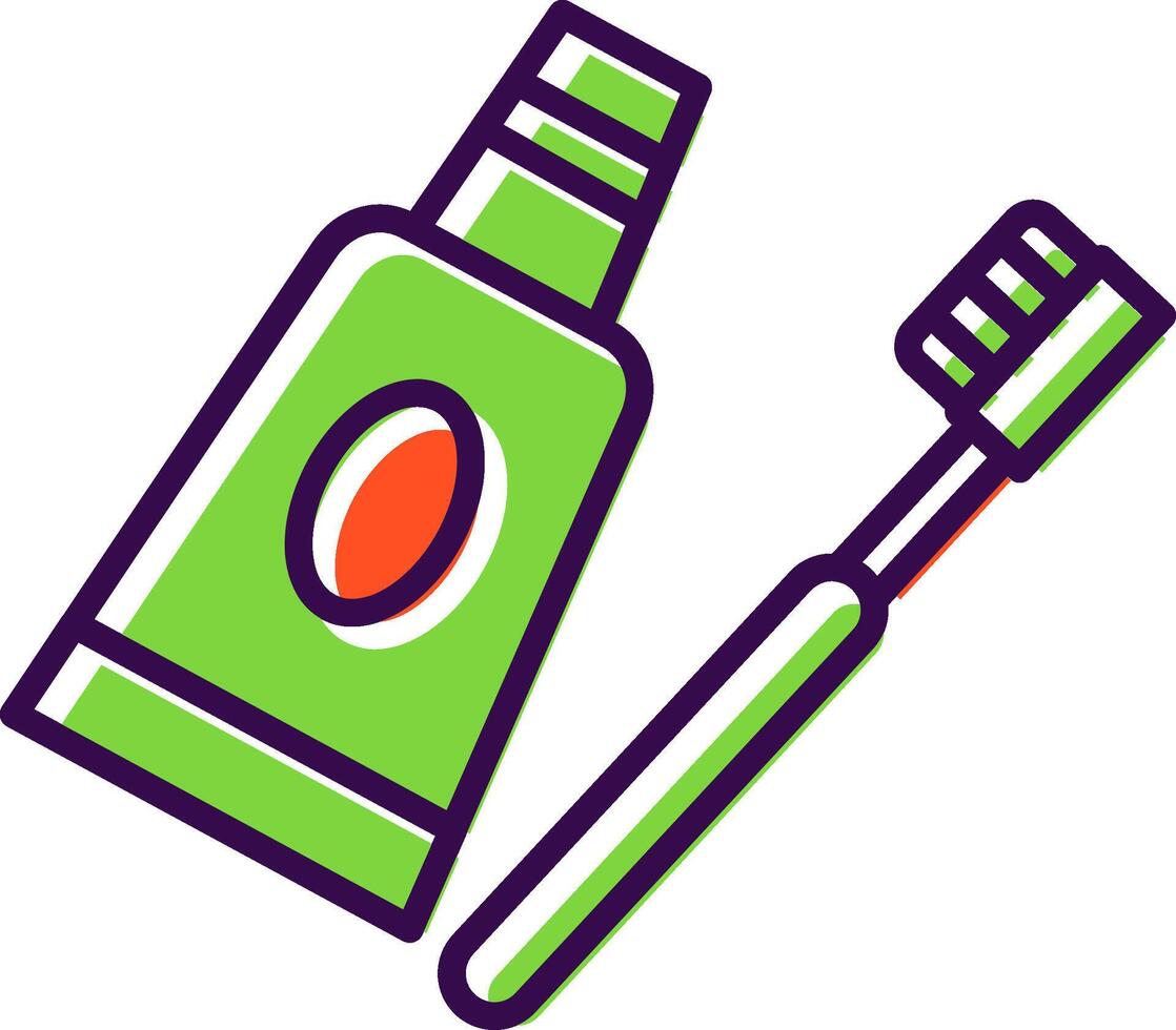 Toothpaste filled Design Icon vector