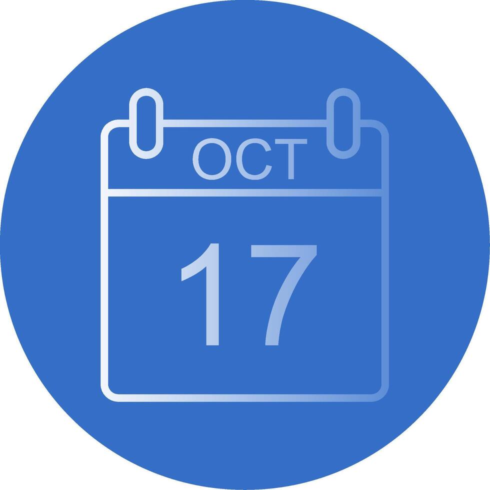 October Flat Bubble Icon vector