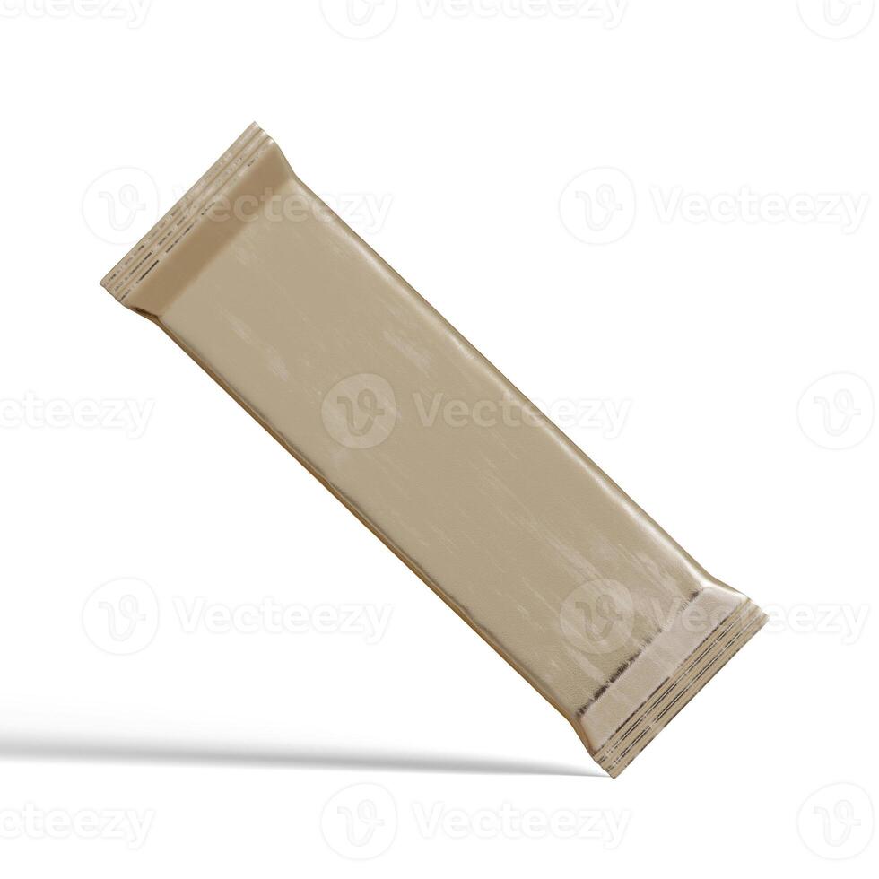 Chocolate Bar Mockup, Illustration 3D on white background photo