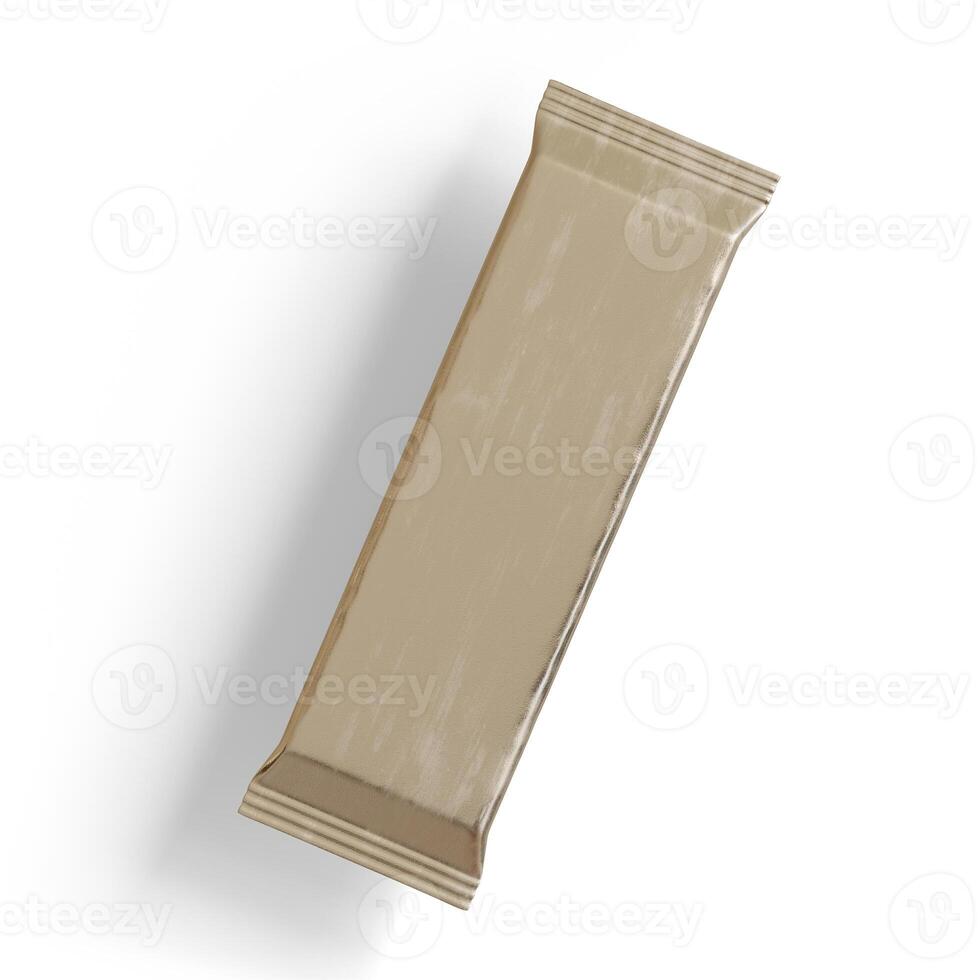 Chocolate Bar Mockup, Illustration 3D on white background photo