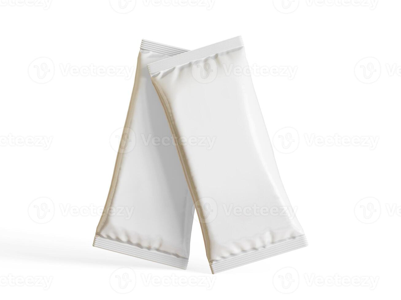 Snack bar packaging white color realistic texture 3D rendered photo