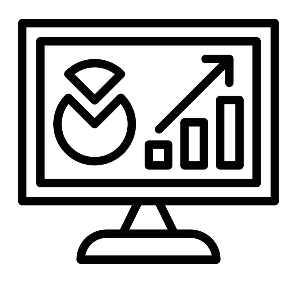 Business Intelligence Line Icon Design vector